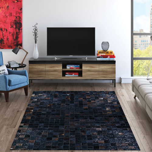 Williston Easthampton Handmade Cowhide Black Rug & Reviews Wayfair